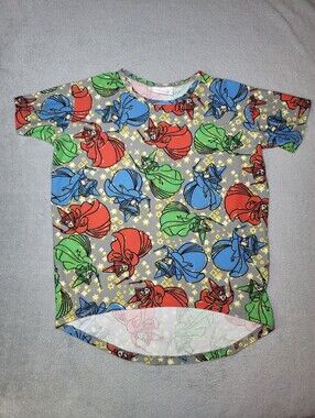 LuLaRoe Disney Gracie Tunic Top Kids Size 6 Sleeping Beauty Fairy Godmothers
